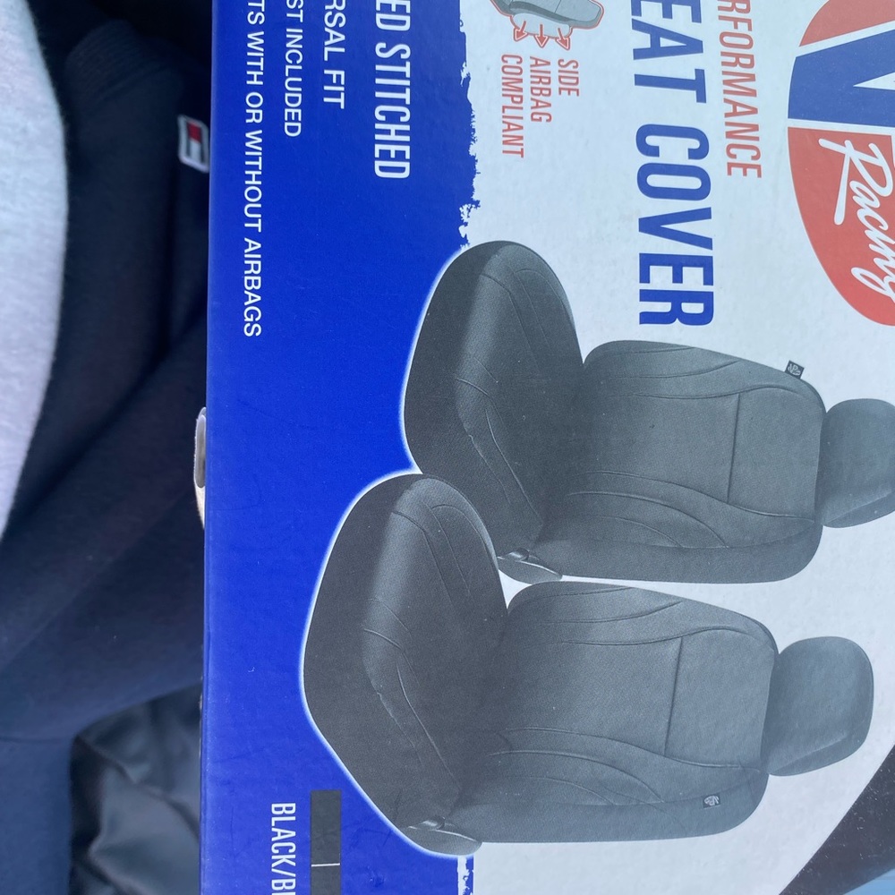 Seat cover Fits any car Black on black leather